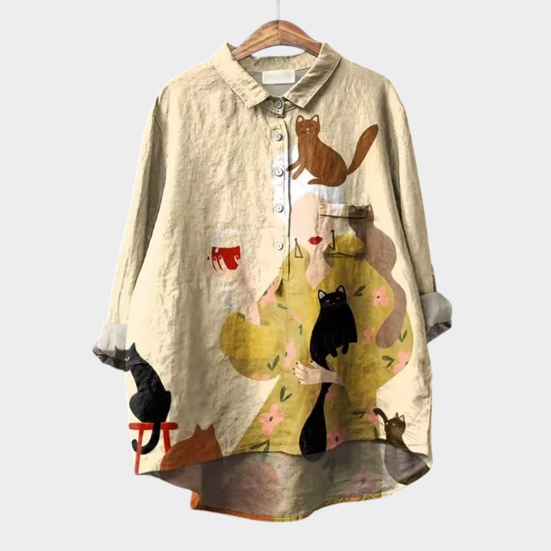 Natsumi | Pet Print Blouse