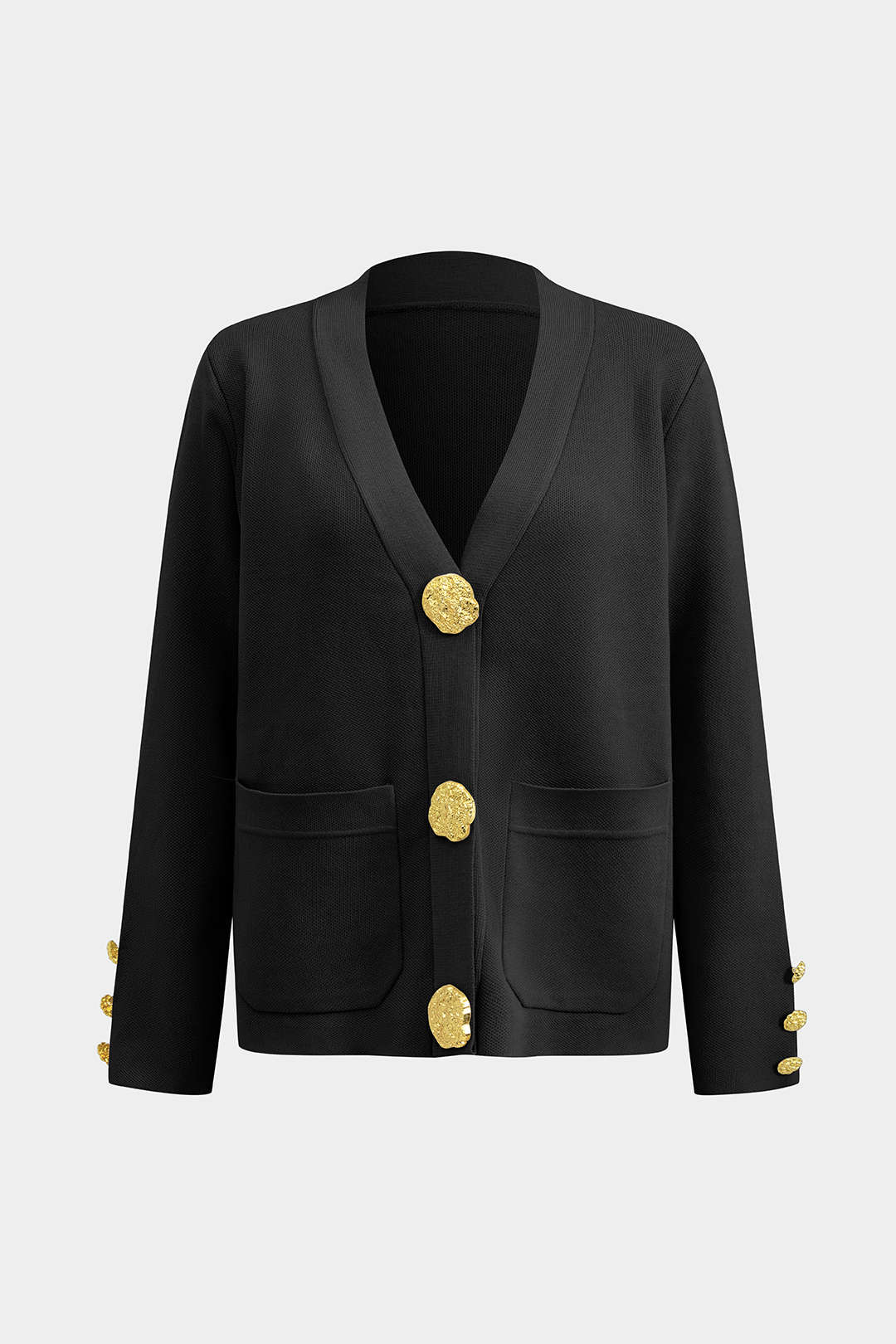 Sofia | Set med stickad kofta och byxor med vida ben