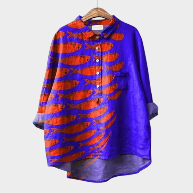 Mika | Cat Print Blouse