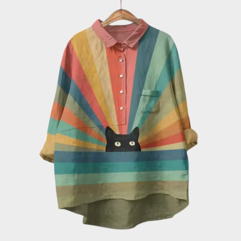 Nana | Cat Print Blouse